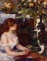 Pierre Auguste Renoir Frau mit einer Katze